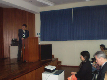 Lecture at the I Congreso Mundial de Cosmobiolog�a (Arequipa, Peru), 2008. 